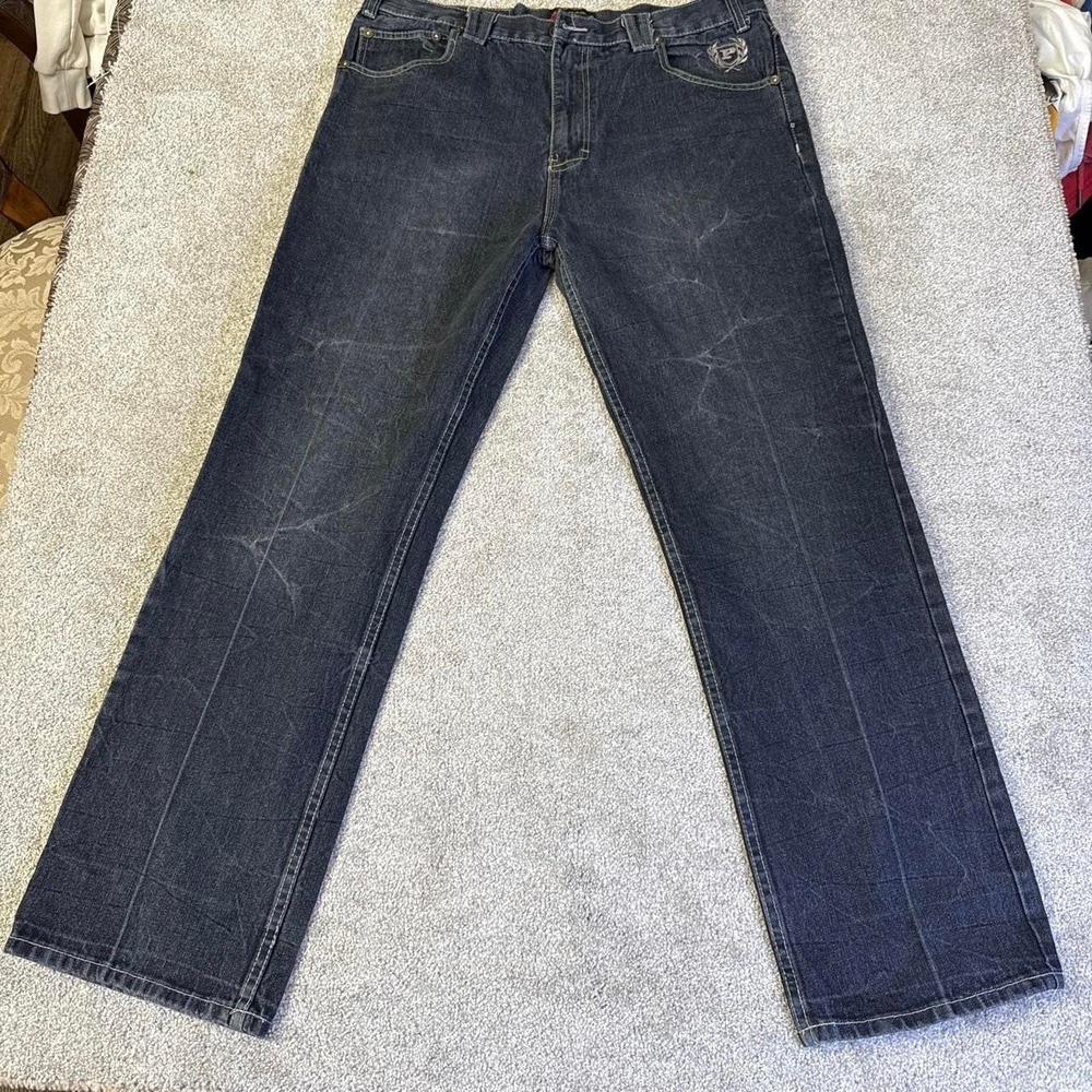 Vintage Phat Farm Black Wash Jeans 38x34 Classic Hip Hop Denim Y2K
